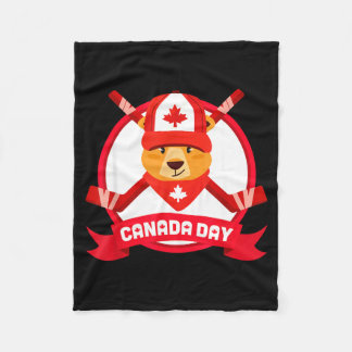 Manta Polar Happy Canada Day Design Funny Canadian Groundhog F