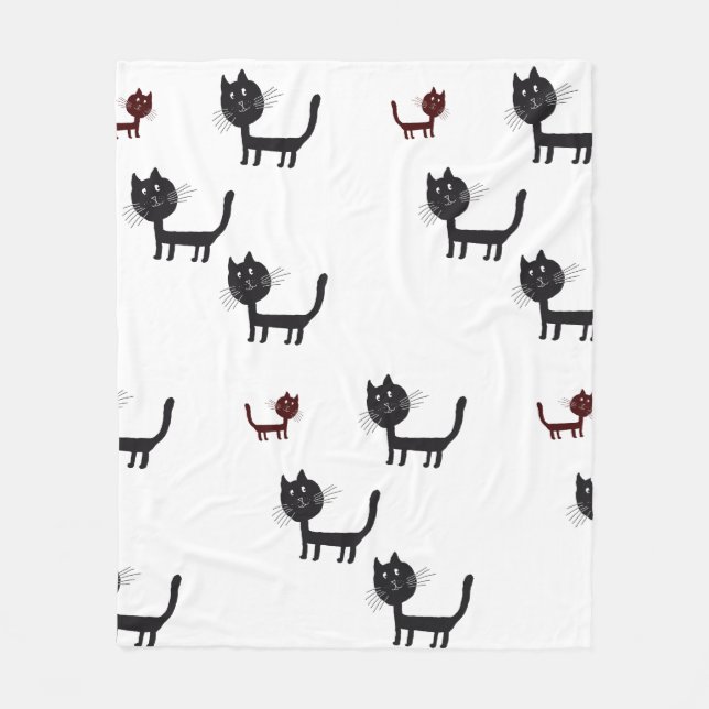 Manta Polar Happy Cats Art Fleece Blanket (Anverso)