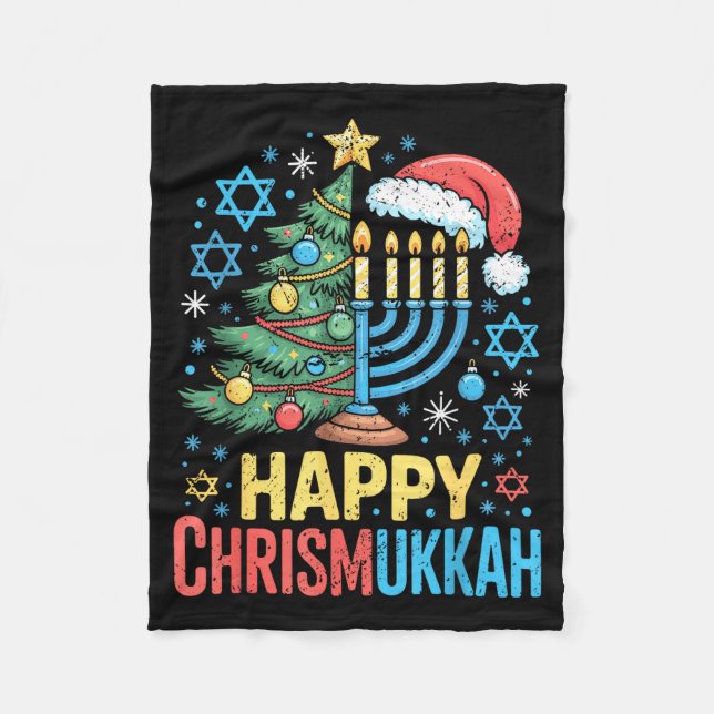 Manta Polar Happy Chrismukkah Holiday Christmas And Hanukkah S (Anverso)