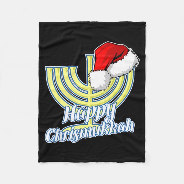Manta Polar Happy Christmukkah Hanukkah Christmas  (Anverso)