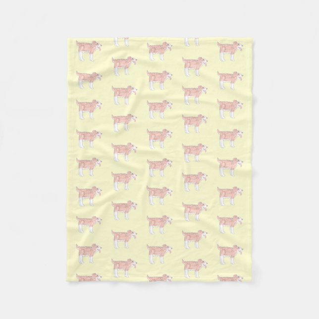 Manta Polar Happy Dog Baby Blanket (Small yellow) (Anverso)