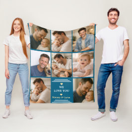 Manta Polar Happy Father’s Day Photo | Personalized Dad Eve