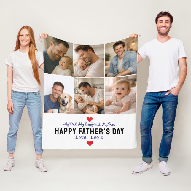 Manta Polar Happy Father’s Day Photo | Personalized Dad Ever (In situ)