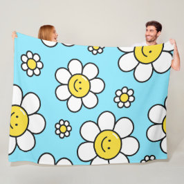 Manta Polar Happy Flowers 60x80 Fleece Blanket