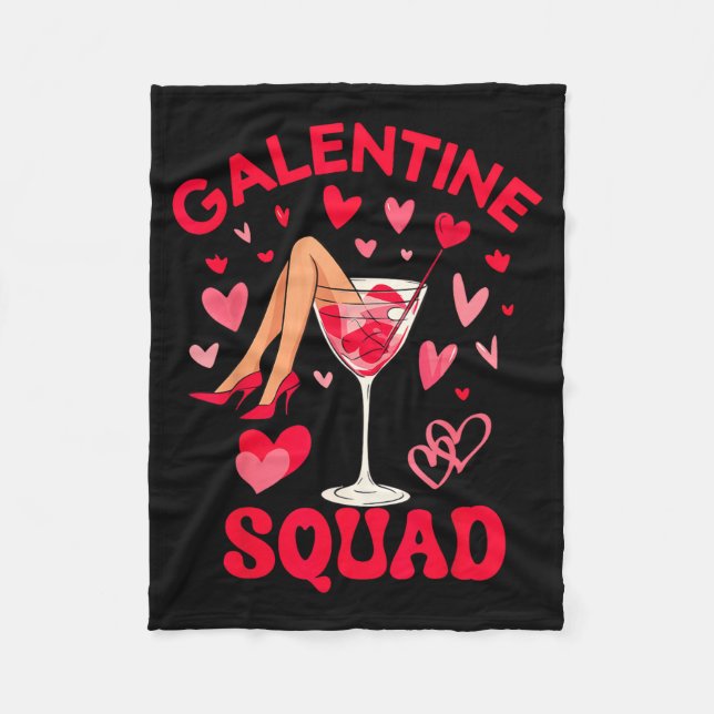 Manta Polar Happy Galentines Squad Valentine's Girls Day Febru (Anverso)