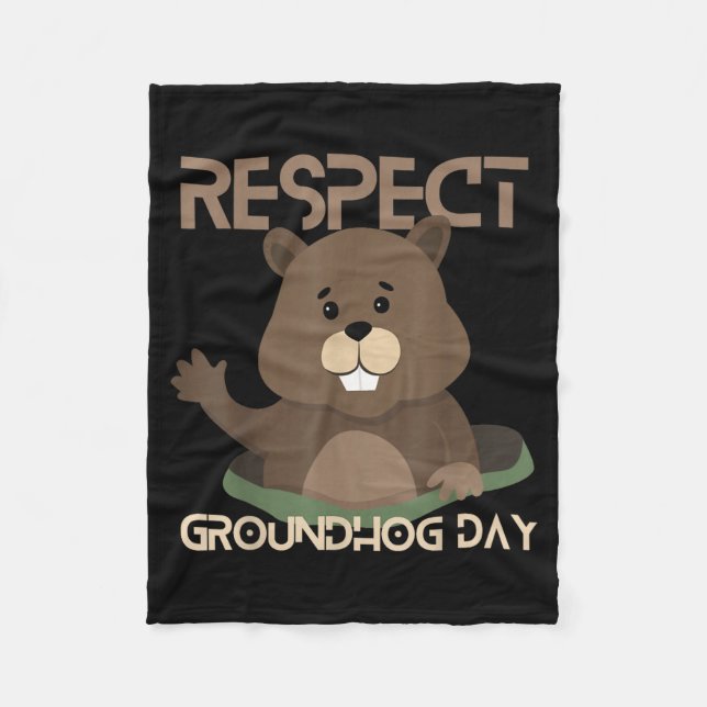 Manta Polar Happy Groundhog Day 2023 Lovers Costume Funny Grou (Anverso)