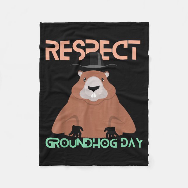 Manta Polar Happy Groundhog Day 2023 Lovers Costume Funny Grou (Anverso)