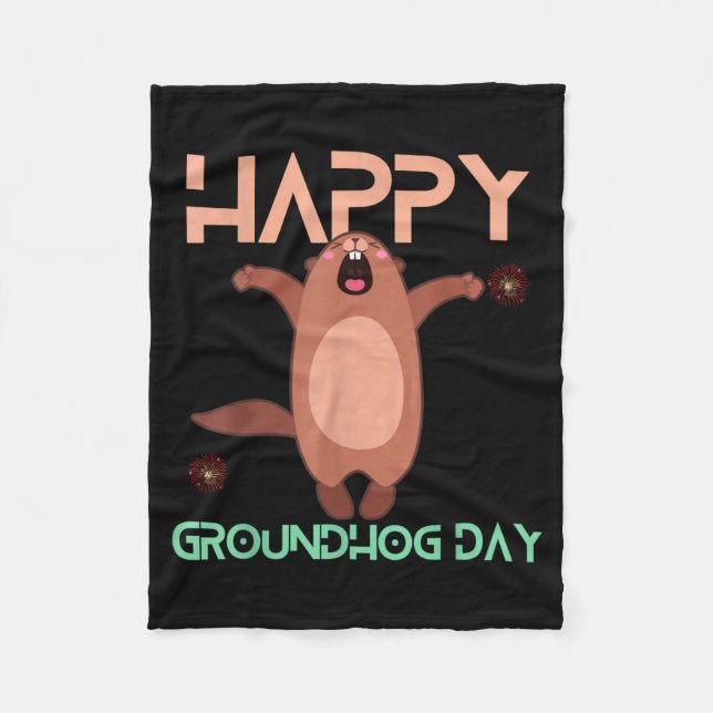 Manta Polar Happy Groundhog Day 2023 Lovers Costume Funny Grou (Anverso)