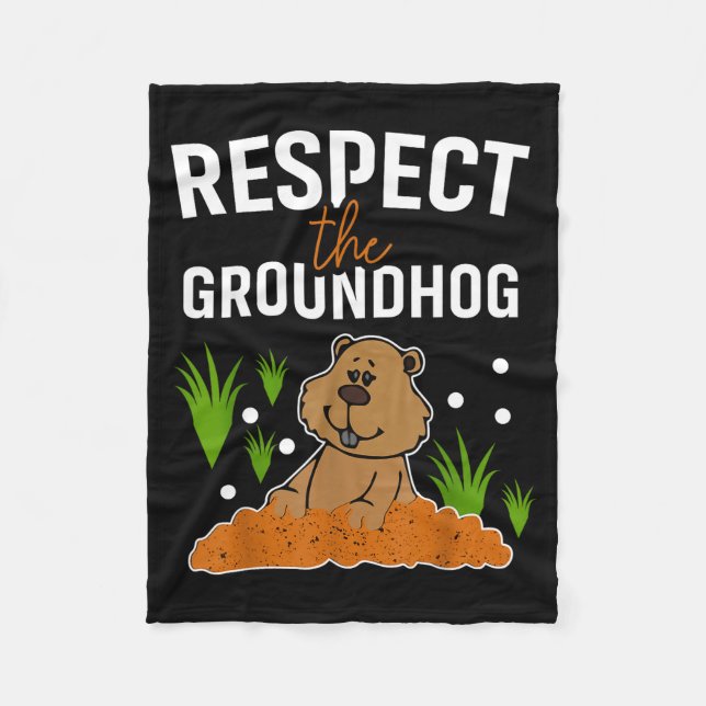 Manta Polar Happy Groundhog Day 2024 Family Funny Tees  (Anverso)