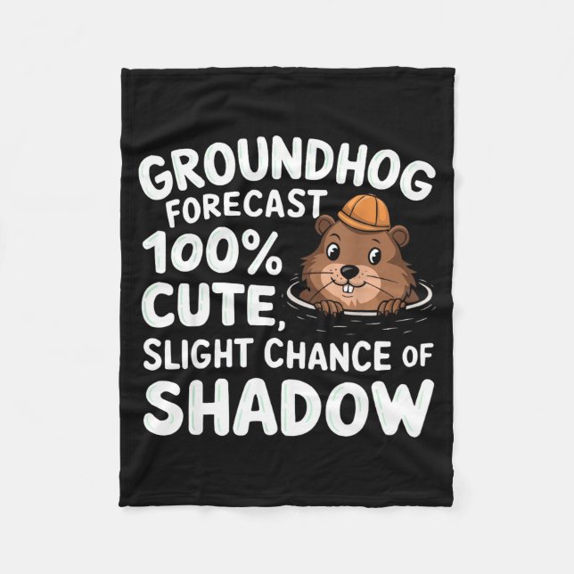 Manta Polar Happy Groundhog Day Woodchuck Animal Groundhog Lov (Anverso)