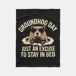 Manta Polar Happy Groundhog Day Woodchuck Animal Groundhog Lov