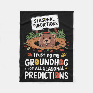 Manta Polar Happy Groundhog Day Woodchuck Animal Groundhog Lov