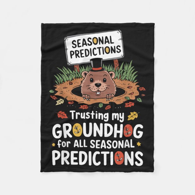 Manta Polar Happy Groundhog Day Woodchuck Animal Groundhog Lov (Anverso)