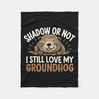 Manta Polar Happy Groundhog Day Woodchuck Animal Groundhog Lov