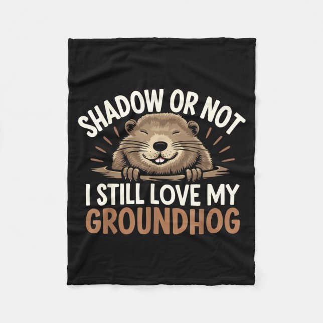 Manta Polar Happy Groundhog Day Woodchuck Animal Groundhog Lov (Anverso)