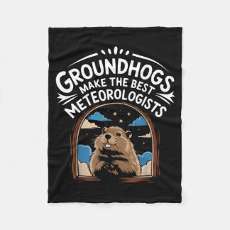 Manta Polar Happy Groundhog Day Woodchuck Animal Groundhog Lov
