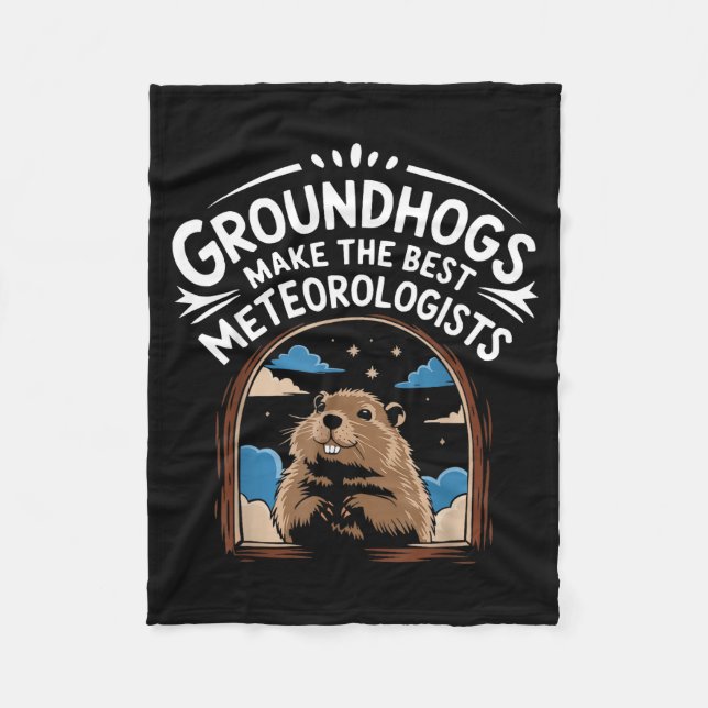 Manta Polar Happy Groundhog Day Woodchuck Animal Groundhog Lov (Anverso)