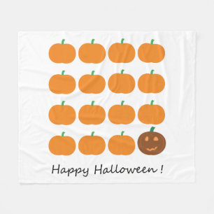 Manta Polar Happy Halloween Cumpkin Patch