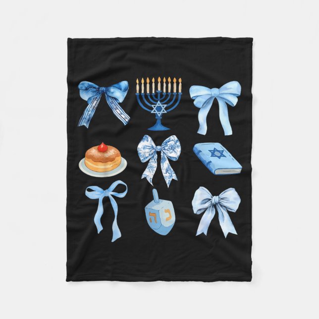 Manta Polar Happy Hanukkah Coquette Bow Chanukah Jewish Women  (Anverso)