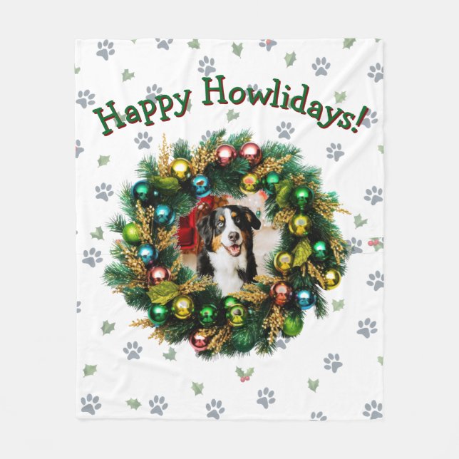 Manta Polar Happy Howlidays Photo Card (Anverso)