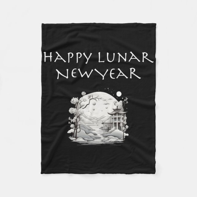 Manta Polar Happy Lunar New Year Charming Design Gift  (Anverso)
