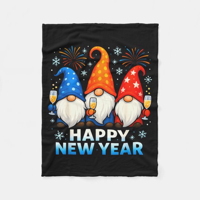 Manta Polar Happy New Year 2026 Gnomes Matching Family New Yea (Anverso)