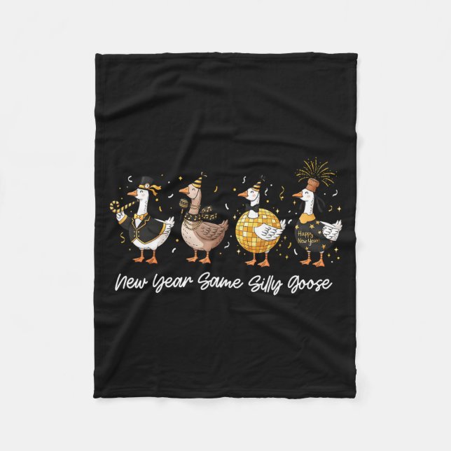 Manta Polar Happy New Year Crew 2026 New Year Silly Goose Matc (Anverso)