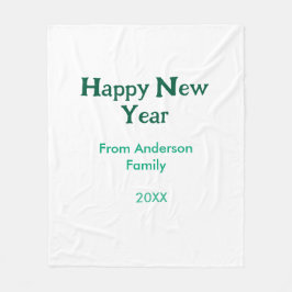 Manta Polar Happy new year green add family name year simple 