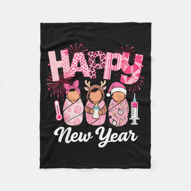 Manta Polar Happy New Year Labor Delivery L&amp;d Nurse Nye Pa (Anverso)