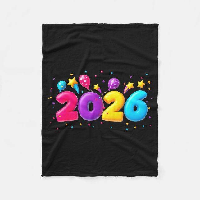 Manta Polar Happy New Year Party 2026 Ballon Family Matching M (Anverso)