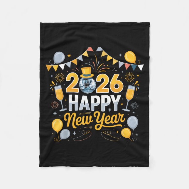 Manta Polar Happy New Year Party 2026 Balloon Family Matching  (Anverso)