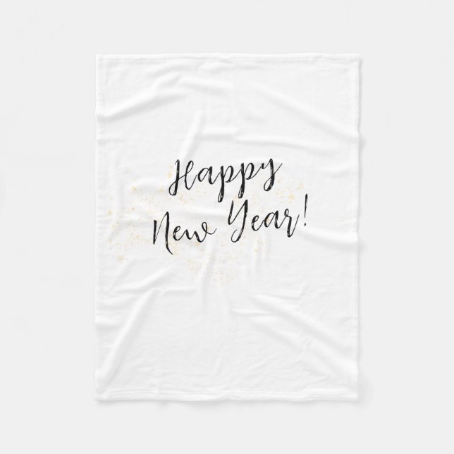 Manta Polar Happy New Years Simple Calligraphy Script  (Anverso)
