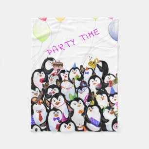 Manta Polar Happy Penguins Baby Fleece Blanket