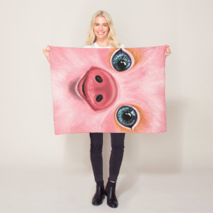 Manta Polar Happy Pig Funny Baby Fleece Blanket - Sonrisa
