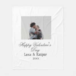 Manta Polar Happy Valentine's day couple photo modern simple t