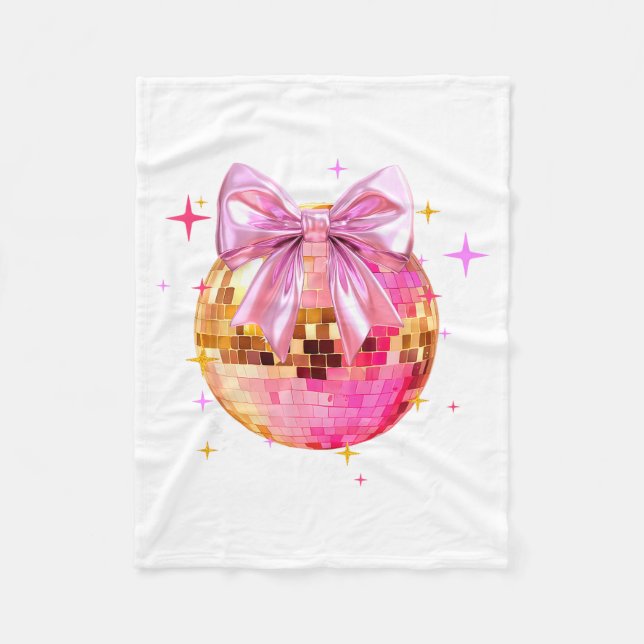 Manta Polar Happy Valentine's Day Funny Coquette Disco Ball Gi (Anverso)