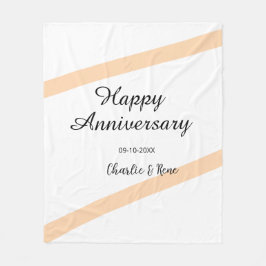 Manta Polar Happy wedding anniversary orange pastel lines name