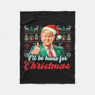 Manta Polar Haré Hogar A Los Navidades Trump Divertidos Pajama