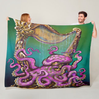Manta Polar Harp Octopus Fleece Blanket