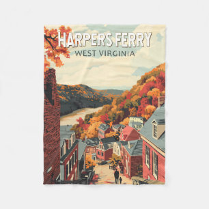 Manta Polar Harpers Ferry West Virginia Viajes Arte Vintage