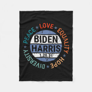 Manta Polar Harris Peace Love Equality Hope Diversity enero