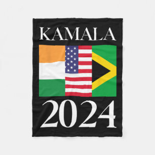 Manta Polar Harris Vote 2024 Bandera jamaiquina india-estadoun