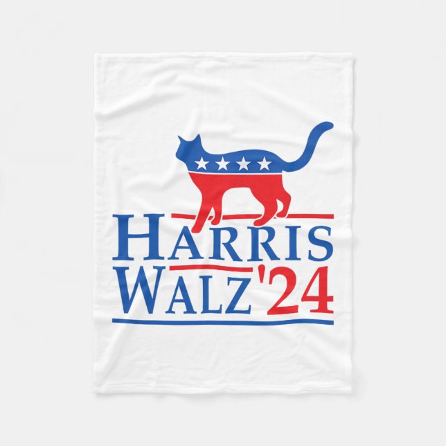 Manta Polar Harris Waltz 2024 Funny Cat Election Kamala Harris (Anverso)