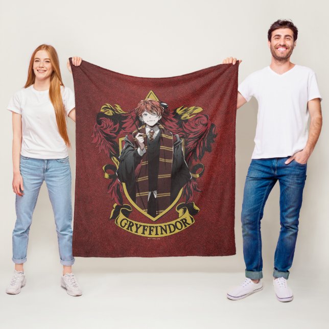 Manta Polar HARRY POTTER™ | Anime Ron Weasley House Escudo (In situ)
