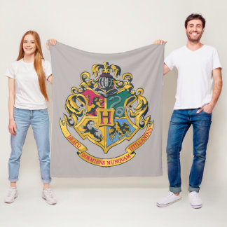 Manta Polar Harry Potter | Escudo de Hogwarts - Color Completo
