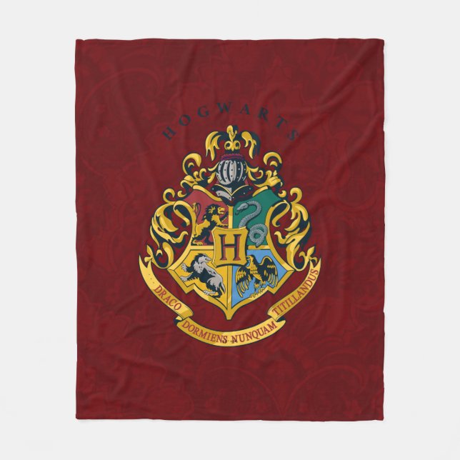 Manta Polar Harry Potter | Escudo de Hogwarts - Completo (Anverso)