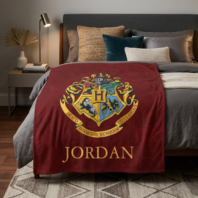 Manta Polar Harry Potter | Escudo de Hogwarts - Completo (Subido por el creador)