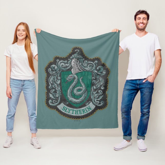 Manta Polar Harry Potter | Escudo Retro Mighty Slytherin (In situ)