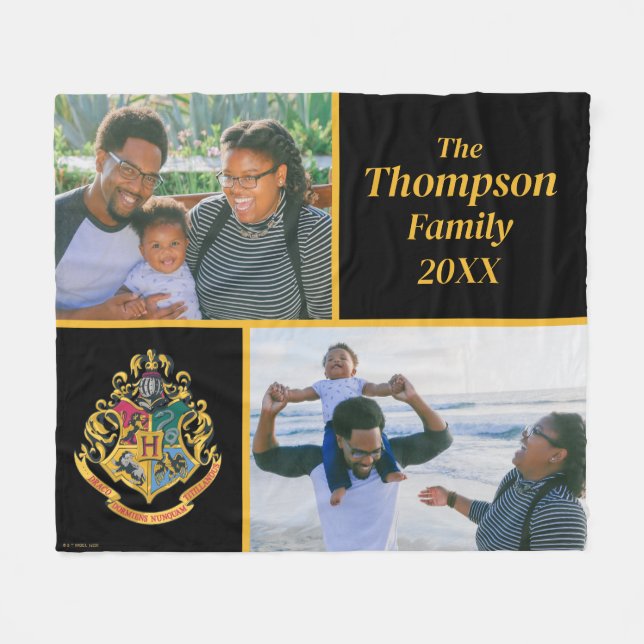 Manta Polar Harry Potter | Foto de la familia Crest de Hogwart (Frente (Horizontal))