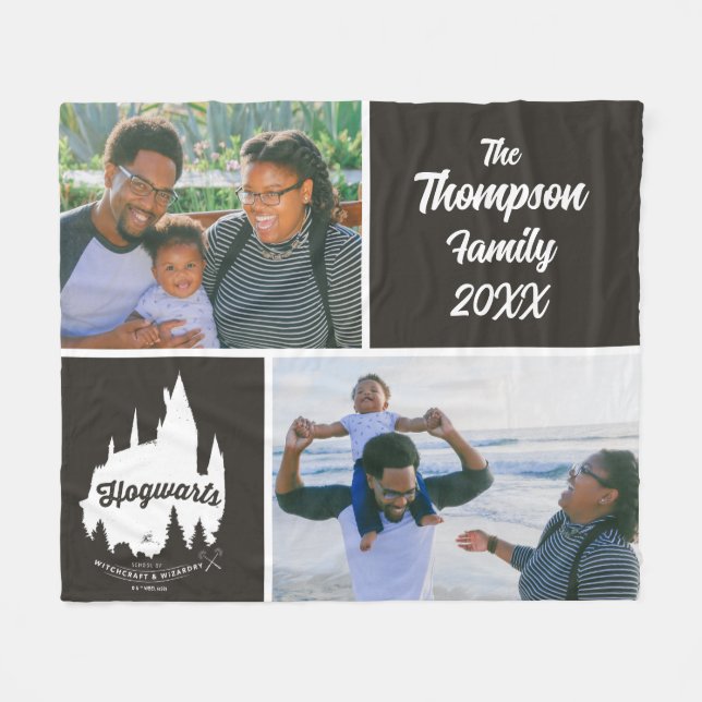 Manta Polar Harry Potter | Foto de la familia de castillos HOG (Frente (Horizontal))